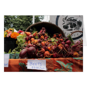 Cartão Beterrabas do suporte da fazenda