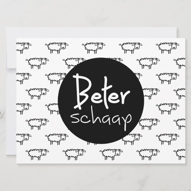 Cartão Beterschaap. Beterschap Wenskaarten. (Frente)