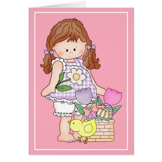 Cartão Beth Descalço ama a placa de saudação da Páscoa d4 (Frente)