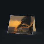 Cartão Beth Hawaiian Happy Birthday Tropical Sunset<br><div class="desc">A beautiful tropical sunset! You can change the text and name to personalize this card.</div>