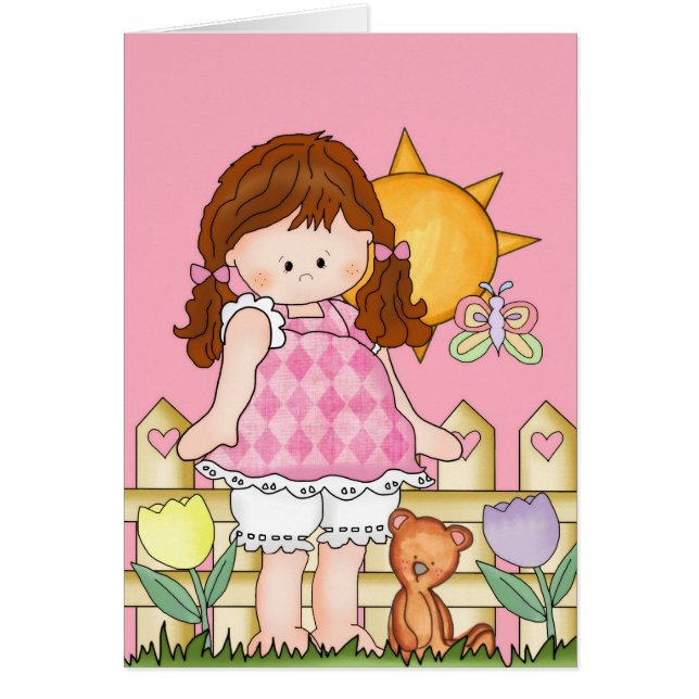 Cartão Beth pés descalços ama a placa de saudação da Pásc (Frente)