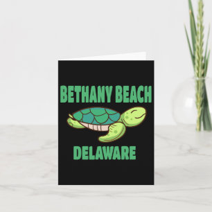 Cartão Bethany Beach Delaware Tema Tartaruga Marinha 
