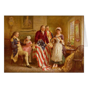 Cartão Betsy Ross 1777, por Jean Leon Gerome Ferris