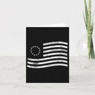 Cartão Betsy Ross Flag Minimal - Patriota da História Ame