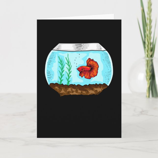 Cartão Betta Fish Aquarium Aquarist (Frente)
