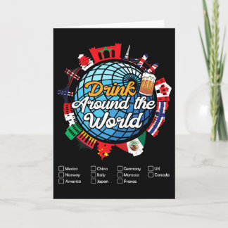 Cartão Beverage Drinks Beer Wine Mexico France Norway Adu