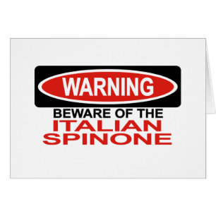 Cartão Beware do italiano Spinone