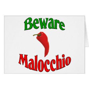Cartão Beware Malocchio (o olho mau)