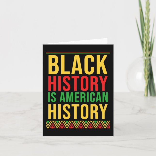 Cartão Bhm Gift Black History É A História Americana Afri (Frente)