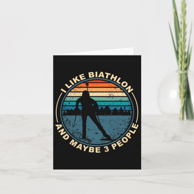 Cartão Biathlet Winter Sports Cross-country do Biathlon S (Frente)