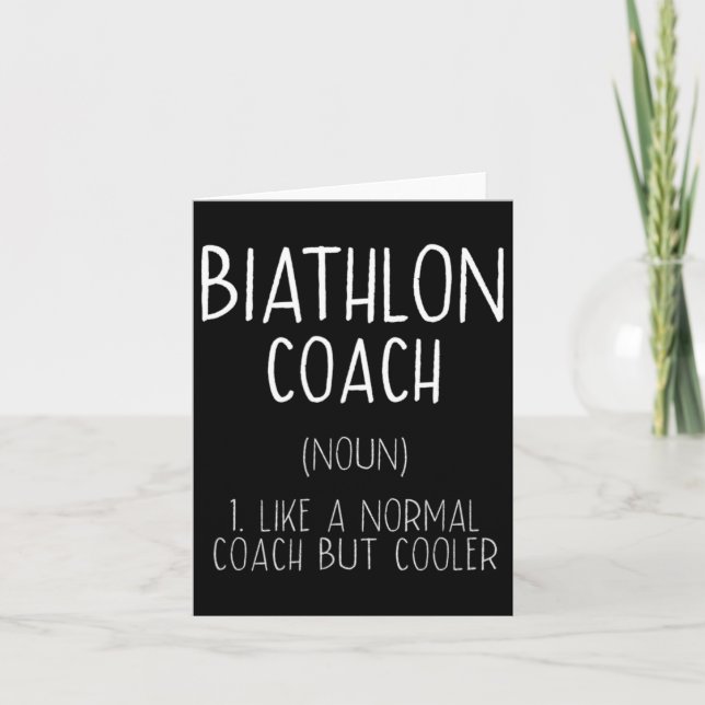 Cartão Biathlon Coach Definition Funny Biathlete Humor 10 (Frente)