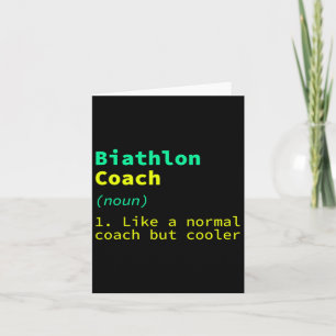 Cartão Biathlon Coach Definition Funny Biathlete Humor 11