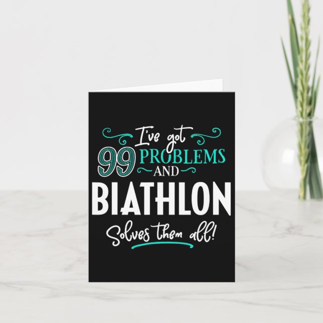 Cartão Biathlon Design Gift - Biathlon Resolve Todos Eles (Frente)