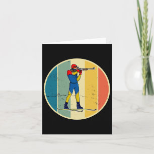 Cartão Biathlon Ski Skier Cross-country Ski Trail 2