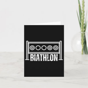 Cartão Biathlon Target Skiing Competition Biathlett Shoot