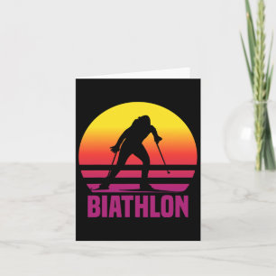 Cartão Biathlon Vintage Winter Sport