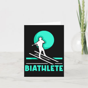 Cartão Biatleta Esporte Biathlon