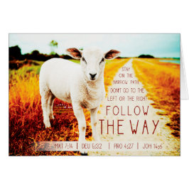 Cartão Bible Quote Follow the Way Greeting Card