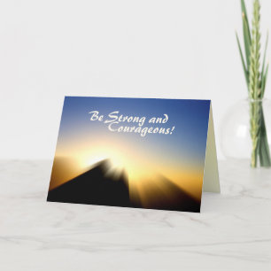 Cartão Bible Verse Joshua 1:9 Sunrise Greeting Card