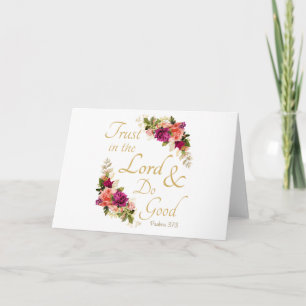 Cartão Bíblia Cristã Verse: Confiança no Senhor