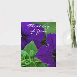 Cartão Bíblia de Fotografia de Flor Roxo Pensando Verso e