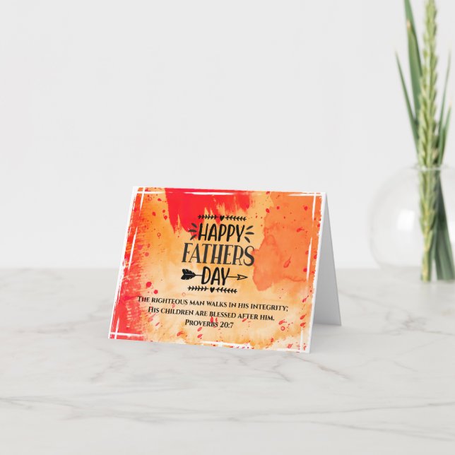 Cartão Bíblia dia de os pais Verdadeiro Senhor Abençoe Vo (Frente)