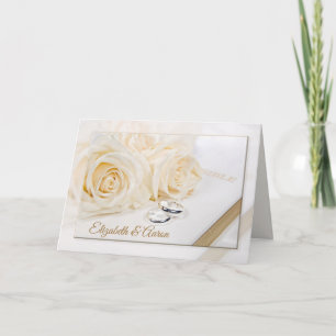 Cartão Bíblia e Rosas de Casamento com Nomes