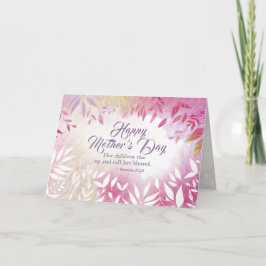 Cartão Bíblia Inspiron - Dia de as mães Floral Rosa Verso