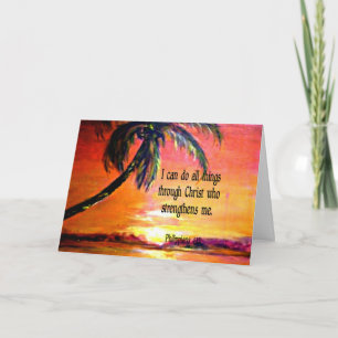Cartão Bíblia verso, Philippians 4:13,