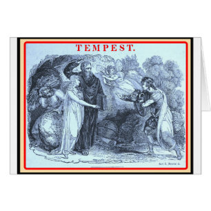 Cartão Bibliomania: Shakespeare a tempestade