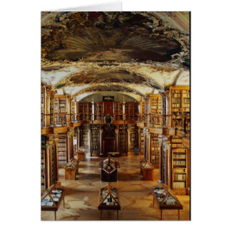 Cartão Biblioteca barroco da abadia, St Gallen, suiça