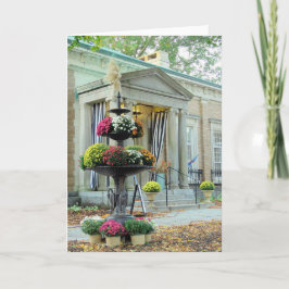 Cartão Biblioteca da Rua Russell no outono