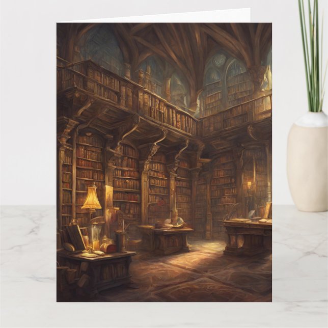 Cartão Biblioteca de fantasia (Frente)