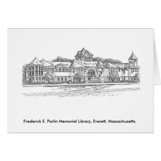 Cartão Biblioteca de Frederick E. Parlin Memorial