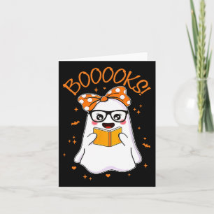 Cartão Biblioteca de Livros sobre Mulheres de Halloween