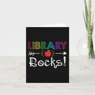 Cartão Biblioteca Rocks Professor Diversão De Volta À Esc