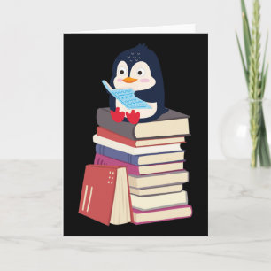 Cartão Bibliotecário Professor Penguin Kawaii, Pengu Aman