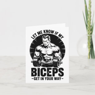 Cartão Biceps Engraçados Malhação Aumento de Peso