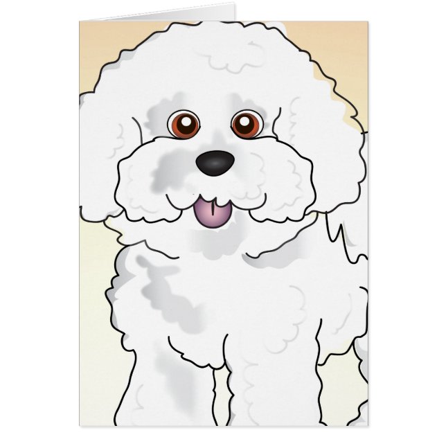 Cartão Bichon Frise (Frente)