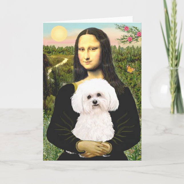 Cartão Bichon Frise 2R - Mona Lisa (Frente)