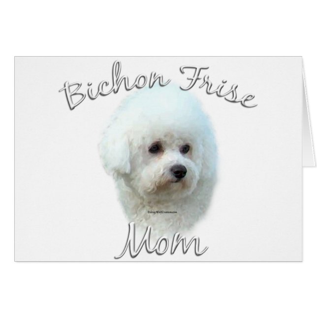 Cartão Bichon Frise Mãe 2 (Frente Horizontal)