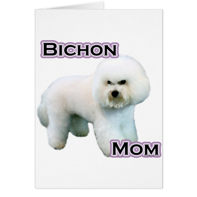 Cartão Bichon Frise Mãe 4 (Frente)