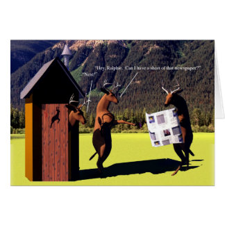 Cartão Bichos - cervos, caro John - dependência