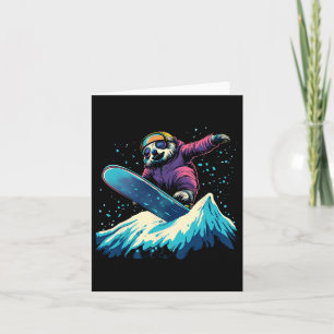 Cartão Bichos De Neve - Lama Em Um Snowboard Snowboa