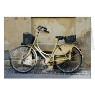 Cartão Bicicleta Amarela em Copenhagen, Dinamarca - Placa
