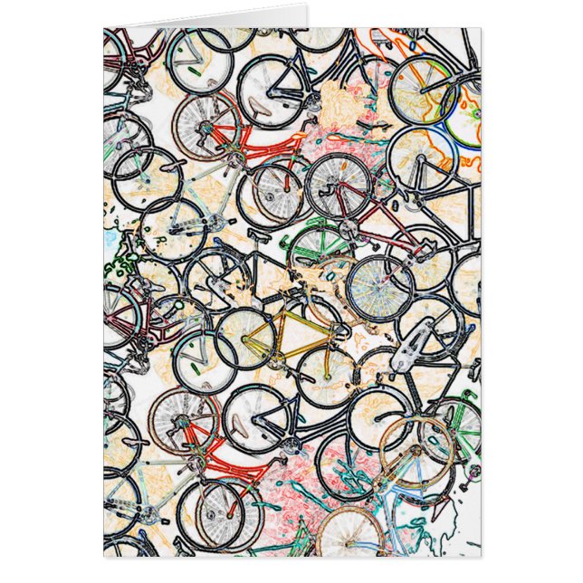 Cartão bicicleta, bicicleta, ciclismo (Frente)