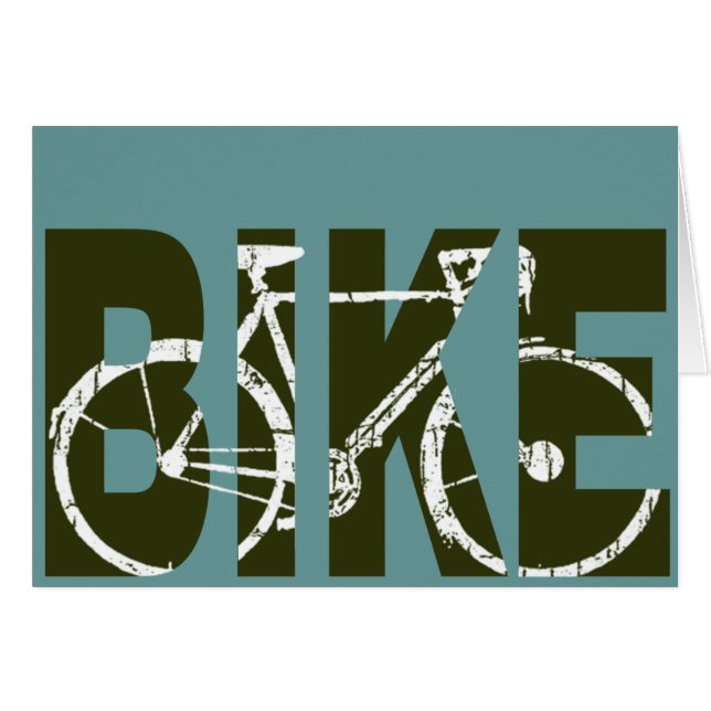 Cartão bicicleta. bicicleta. ciclismo (Frente Horizontal)