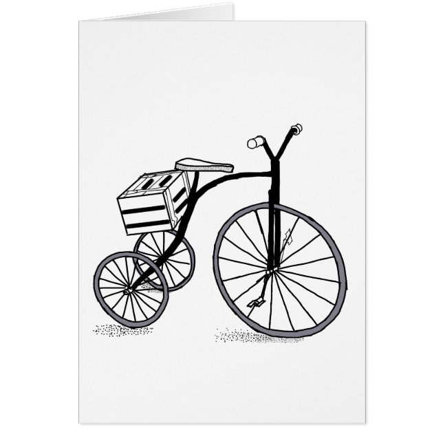 Cartão Bicicleta com 3 rodas (Frente)