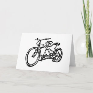 Cartão Bicicleta construída para 2 (antiga tandem de schw