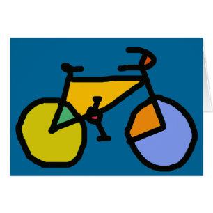 Cartão bicicleta da cor